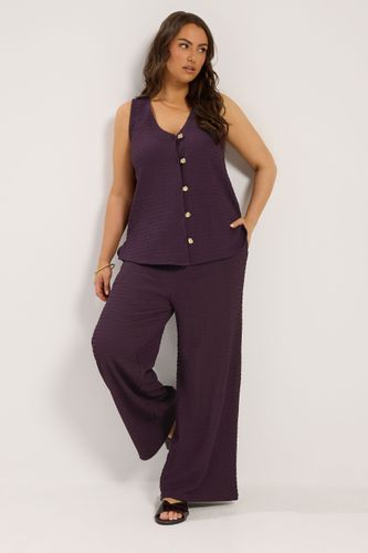 Gilet Violet Texturé Size 58-60 - Yours - Modalova