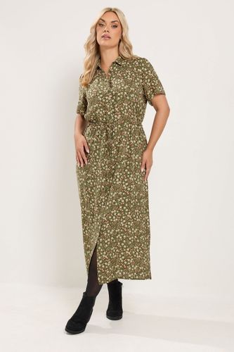 Robechemise Vert Kaki À Petites Fleurs Size 48 - Yours - Modalova