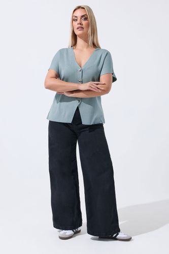 Top À Manches Courtes En Maille Bleu Size 48 - Limited Collection - Modalova