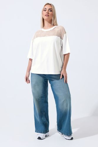 Plus Size Fishnet Tshirt Size 48 - Limited Collection - Modalova