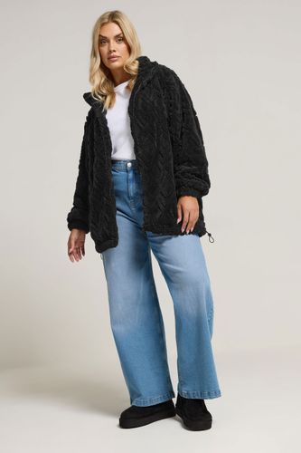 Curve Veste Polaire Texturée Noire Size 58-60 - Yours - Modalova
