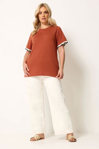 Tshirt Brûlé Métallisé Avec Bordures En Crochet Size 46 - Yours - Modalova