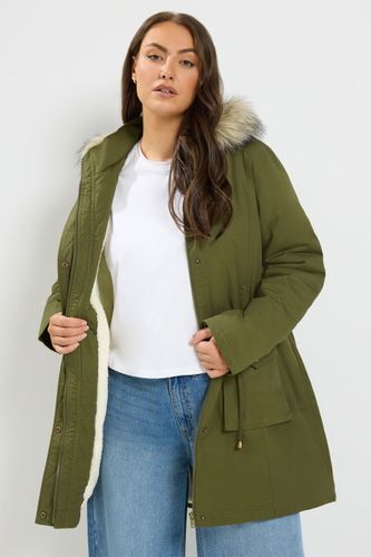 Parka En Fausse Fourrure Vert Kaki Size 42 - Yours - Modalova