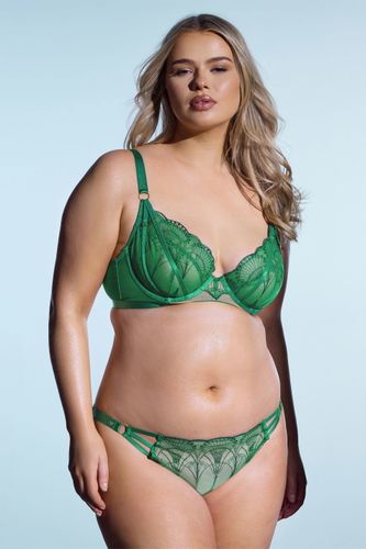 Culotte Brodée À Bretelles Vertes Size 46 - Playful Promises - Modalova