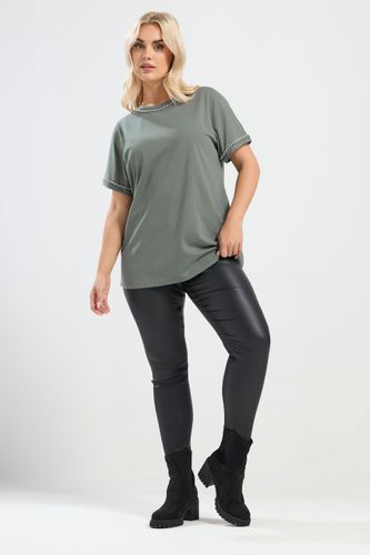 Tshirt À Bordures Perlées Vert Sauge Size 50-52 - Yours - Modalova