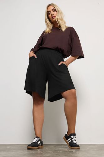 Yours Short Noir En Jersey Size 48 - Yours - Modalova