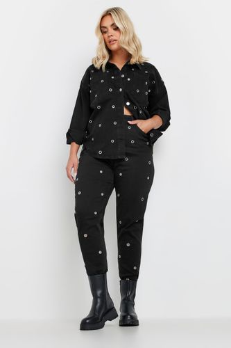 Jean Mom Noir Stretch Clouté Size 42 - Yours - Modalova
