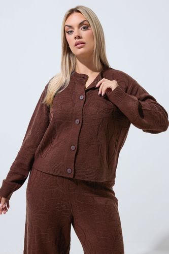 Cardigan En Maille Marron Chocolat Size 42-44 - Limited Collection - Modalova