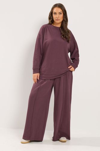 Sweatshirt À Col Rond Bordeaux Size 54-56 - Yours - Modalova