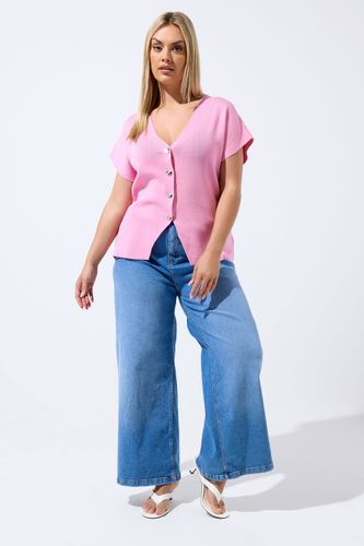 Top Manches Courtes Rose En Maille Compacte Size 40 - Limited Collection - Modalova