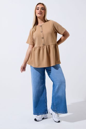 Top Péplum Marron Nature Size 38 - Limited Collection - Modalova