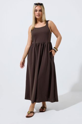 Robe Longue Marron Chocolat Size 40 - Limited Collection - Modalova