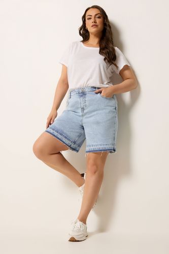 Short En Jean Bleu Avec Détail À L'ourlet Size 52 - Yours - Modalova