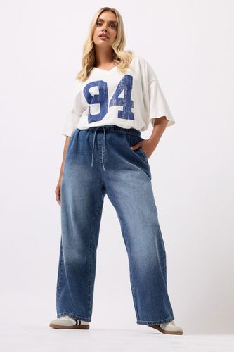 Jean Bleu À Jambe Large Avec Cordon De Serrage Size 54 - Yours - Modalova