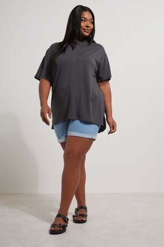 Tshirt Oversize Gris Charbonneux En Jersey Size 44 - Yours - Modalova
