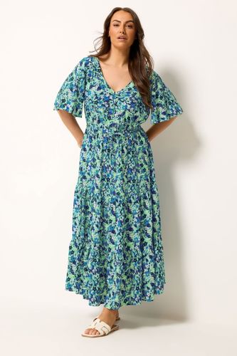 Robe Étagée Verte À Fleurs Size 42 - Yours - Modalova