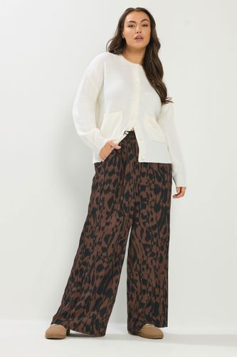 Pantalon Large Abstrait Marron Et Noir Size 54-56 - Yours - Modalova