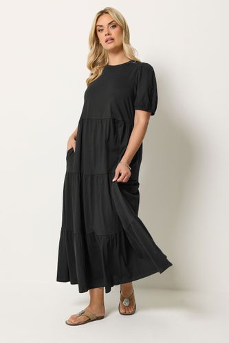 Robe Noire À Manches Bouffantes Size 66-68 - Yours - Modalova