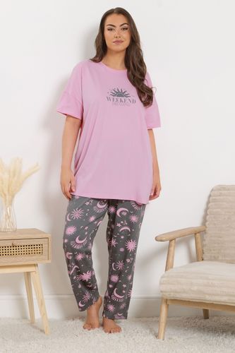 Ensemble De Pyjama Rose Et Gris « Weekend Dreaming » Size 42-44 - Yours - Modalova