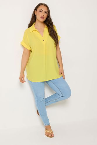 Blouse Jaune À Demipatte De Boutonnage Size 54-56 - Yours - Modalova