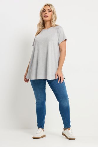 Top Côtelé Doux Gris Size 46 - Yours - Modalova
