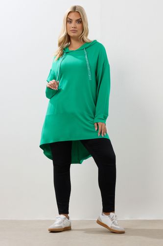 Curve Sweat À Capuche Long Vert Size 48 - Yours - Modalova
