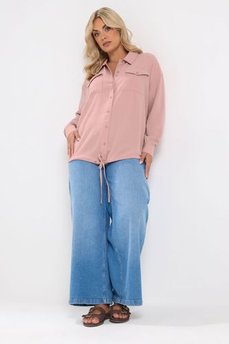Chemise Utilitaire Rose À Manches Longues Size 40 - Yours - Modalova