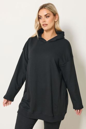 Sweat À Capuche Noir À Coutures Détaillées Size 46 - Yours - Modalova