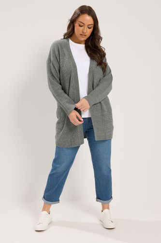 Cardigan Gris En Maille Size 46-48 - Yours - Modalova