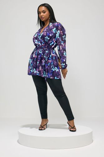 Haut Cachecœur Bleu À Fleurs Size 42 - Yours London - Modalova