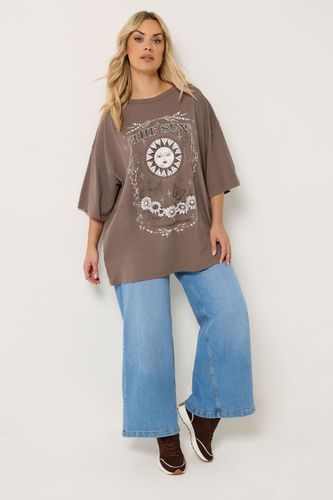 Tshirt Droit Marron Chocolat « The Sun » Size 44 - Yours - Modalova