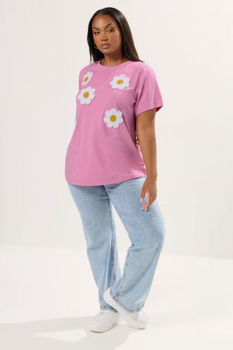 Tshirt Rose À Imprimé Marguerites Size 50-52 - Yours - Modalova