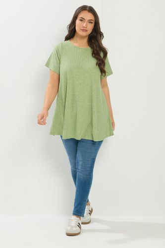 Top Évasé Au Toucher Doux Vert Size 48 - Yours - Modalova