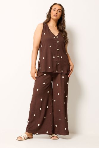 Veston Texturé À Pois Chocolat Size 42 - Yours - Modalova