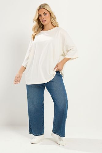 Tshirt Droit Blanc Ivoire Grande Taille Size 44 - Yours - Modalova