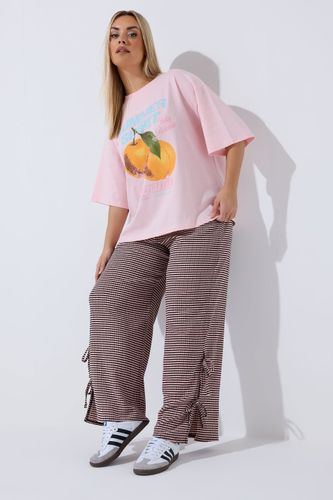 Pantalon En Vichy Rose À Nouer Sur Les Côtés Size 48 - Limited Collection - Modalova
