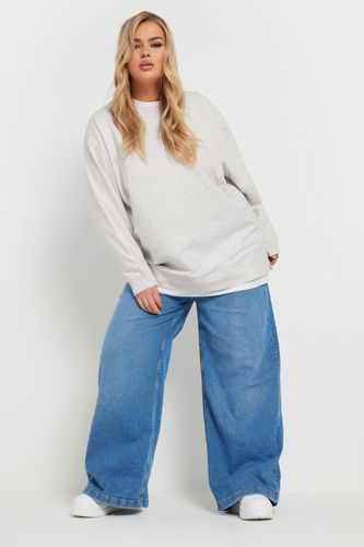 Pull Gris En Jersey 2 En 1 Manches Longues Size 42 - Yours - Modalova