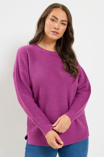 Pull En Maille Rose À Col Rond Size 62-64 - Yours - Modalova