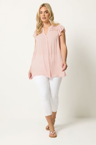 Blouse Avec Dentelle Rose Size 48 - Yours - Modalova