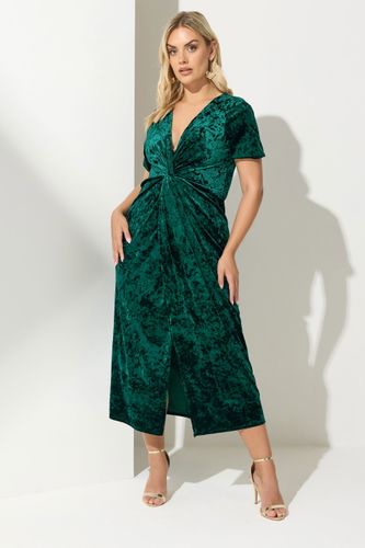 Yours Robe Longue À Nœud En Velours Vertsize 54-56 - Yours London - Modalova