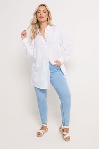 Chemise Blanche À Patte De Boutonnage Brodée Size 46 - Yours - Modalova