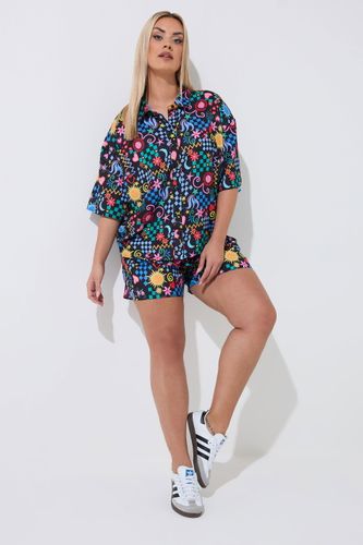 Short Noir À Imprimé Mixte Size 46 - Limited Collection - Modalova