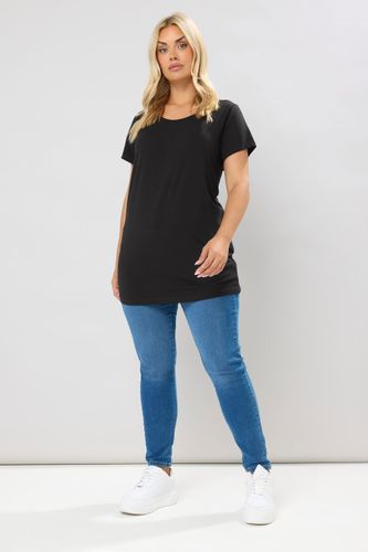 Tshirt Noir Coupe Longue Size 48 - Yours - Modalova