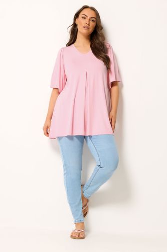 Top Trapèze Plissé Devant Rose Size 48 - Yours - Modalova