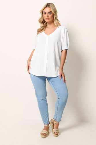 Blouse Blanche Texturée Size 44 - Yours - Modalova