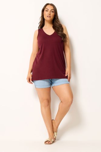 Débardeur Rouge À Col En V Size 44 - Yours - Modalova