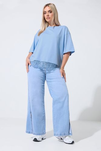 Tshirt Bleu Clair À Ourlet En Dentelle Size 44 - Limited Collection - Modalova