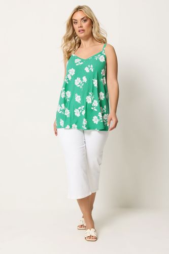 Débardeur Évasé Vert À Motif Floral Size 58-60 - Yours - Modalova