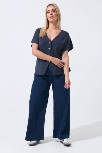 Top En Maille À Manches Courtes Bleu Marine Size 58-60 - Limited Collection - Modalova