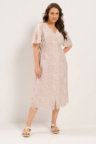 Robe De Thé Blanc Ivoire À Fleurs Size 50-52 - Yours - Modalova